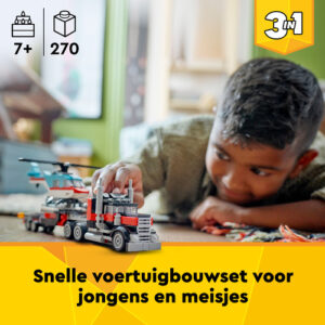 Truck met helikopter